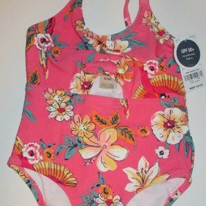 Osh Kosh B'gosh Girl's Swimsuit Tropical Paradise Bathing Suit Floral 4/4A